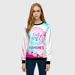 Женский свитшот 3D Ramones neon gradient style - фото 2