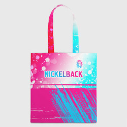 Шоппер 3D Nickelback neon gradient style посередине