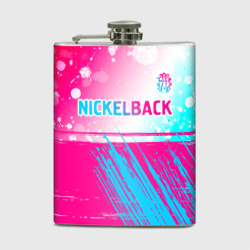 Фляга Nickelback neon gradient style посередине