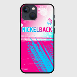Чехол для iPhone 13 mini Nickelback neon gradient style посередине