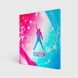 Холст квадратный Queen neon gradient style