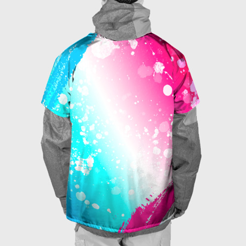 Накидка на куртку 3D Queen neon gradient style, цвет 3D печать - фото 2