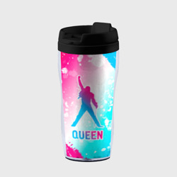 Термокружка-непроливайка Queen neon gradient style