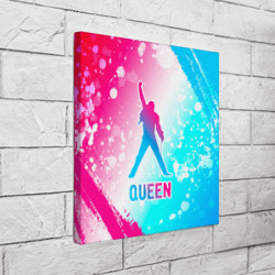 Холст квадратный Queen neon gradient style - фото 2
