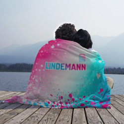 Плед 3D Lindemann neon gradient style посередине - фото 2