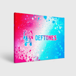 Холст прямоугольный Deftones neon gradient style по-горизонтали