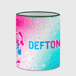 Кружка с полной запечаткой Deftones neon gradient style по-горизонтали - фото 2