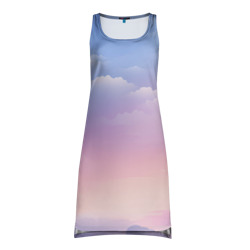 Нежные краски неба – Платье-майка 3D с принтом купить