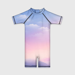 Нежные краски неба – Детский купальный костюм 3D с принтом купить