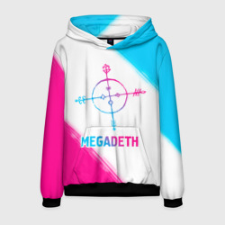 Мужская толстовка 3D Megadeth neon gradient style