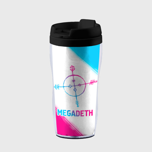 Термокружка-непроливайка Megadeth neon gradient style