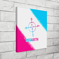 Холст квадратный Megadeth neon gradient style - фото 2