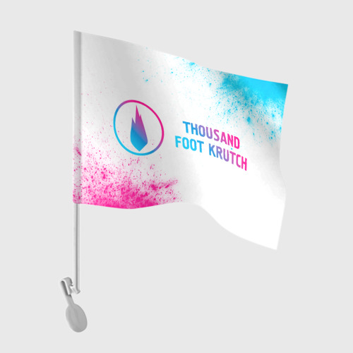 Флаг для автомобиля Thousand Foot Krutch neon gradient style по-горизонтали