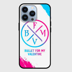 Чехол для iPhone 13 Pro Bullet For My Valentine neon gradient style