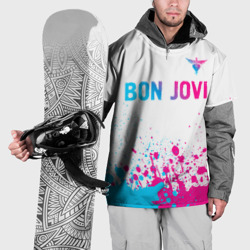 Накидка на куртку 3D Bon Jovi neon gradient style посередине