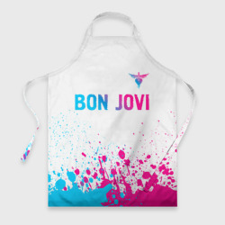 Фартук 3D Bon Jovi neon gradient style посередине