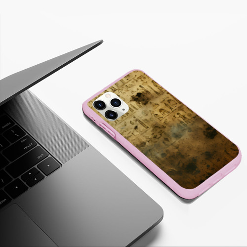 Чехол для iPhone 11 Pro Max матовый Древний папирус, цвет розовый - фото 5