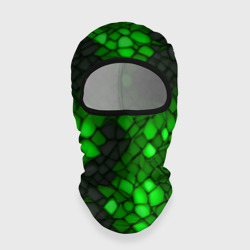 Зелёный трескающийся камень – Балаклава 3D с принтом купить