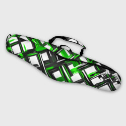 Зелёные и чёрные мазки – Чехол для сноуборда 3D с принтом купить со скидкой в -14%