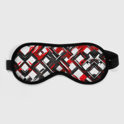 Красные и чёрные мазки – Маска для сна 3D с принтом купить