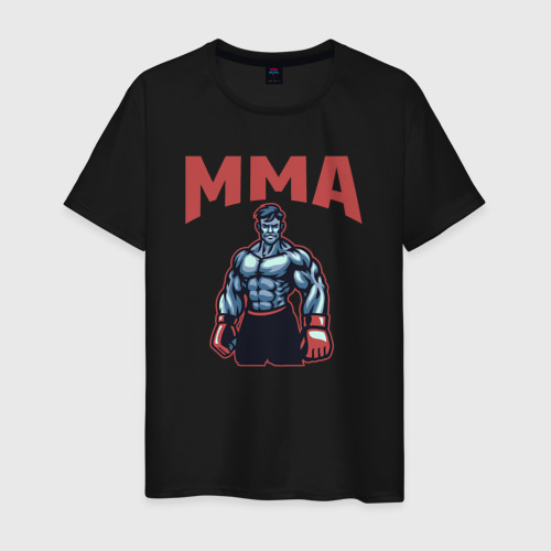 Мужская футболка хлопок MMA боец, цвет черный