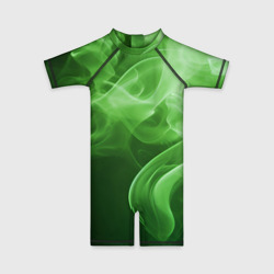 Зеленый дым – Детский купальный костюм 3D с принтом купить