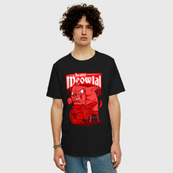 Мужская футболка хлопок Oversize Heavy meowtal - фото 2