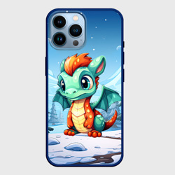 Малыш в обличии дракона для зимы – Чехол для iPhone 14 Pro Max с принтом купить