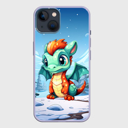 Малыш в обличии дракона для зимы – Чехол для iPhone 14 с принтом купить