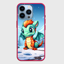 Малыш в обличии дракона для зимы – Чехол для iPhone 14 Pro с принтом купить