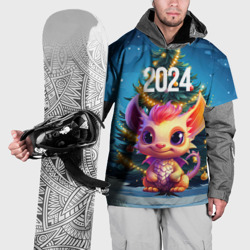 Накидка на куртку 3D Малыш в обличии дракона для зимы 2024