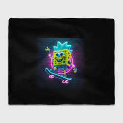 Плед 3D Sponge Bob on a skateboard