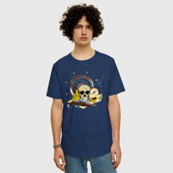 Мужская футболка хлопок Oversize Пиратская душа - фото 2