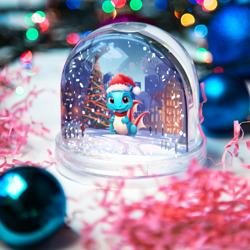 Игрушка Снежный шар Маленький дракон зимнего чуда - фото 2