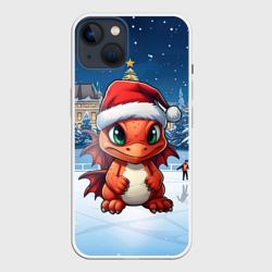 Маленький дракон  зимнего чуда – Чехол для iPhone 14 с принтом купить