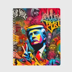 Тетрадь Дональд Трамп - граффити - Ai