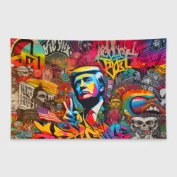 Флаг-баннер Дональд Трамп - граффити - Ai