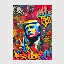 Постер Дональд Трамп - граффити - Ai