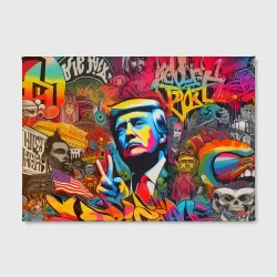 Холст прямоугольный Дональд Трамп - граффити - Ai - фото 2