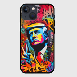 Чехол для iPhone 13 mini Дональд Трамп - граффити - Ai