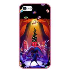 Чехол для iPhone 5/5S матовый Pomni looking for exit the Amazing Digital Circus