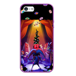 Чехол для iPhone 5/5S матовый Pomni looking for exit the Amazing Digital Circus