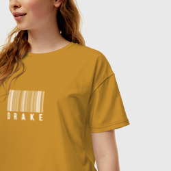 Женская футболка хлопок Oversize Drake - фото 2
