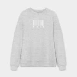 Мужской свитшот oversize без начеса хлопок Muse штрихкод