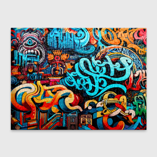 Обложка для студенческого билета Abstract graffiti - ai art, цвет красный