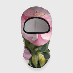 Акварель с розовыми цветами – Балаклава 3D с принтом купить