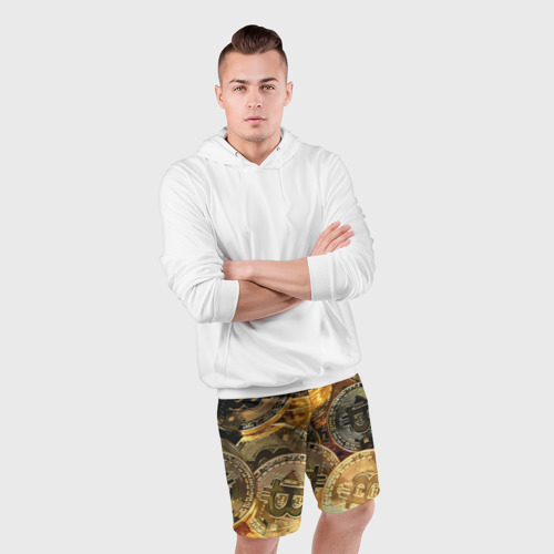 Мужские шорты спортивные Золото цифровой эры, цвет 3D печать - фото 5
