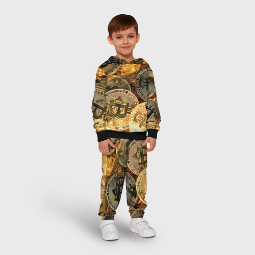 Детский костюм с толстовкой 3D Золото цифровой эры, цвет черный - фото 3