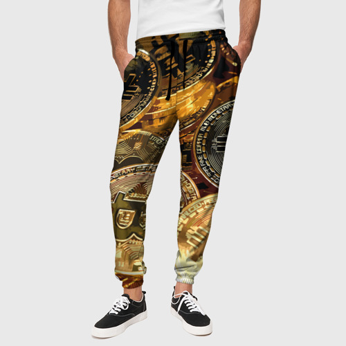 Мужские брюки 3D Золото цифровой эры, цвет 3D печать - фото 4