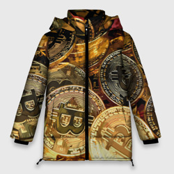 Женская зимняя куртка Oversize Золото цифровой эры